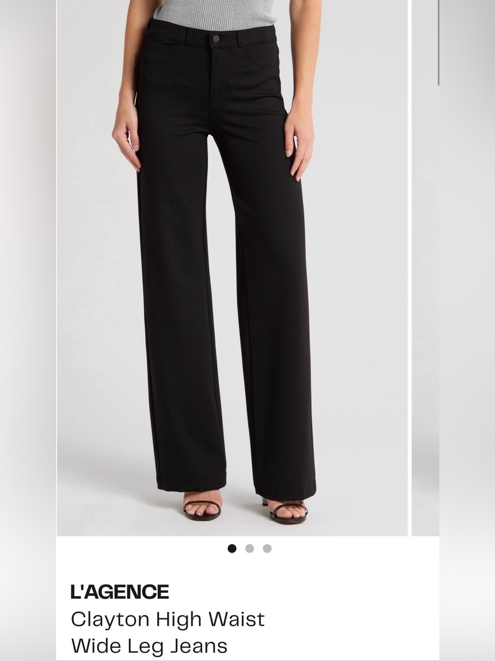 NWT L'AGENCE Clayton High Waist Wide Leg Jeans